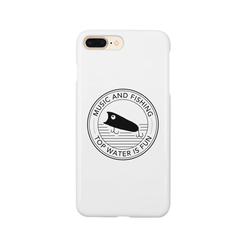 音楽と釣りの釣りTシャツ トップウォーター Smartphone Case