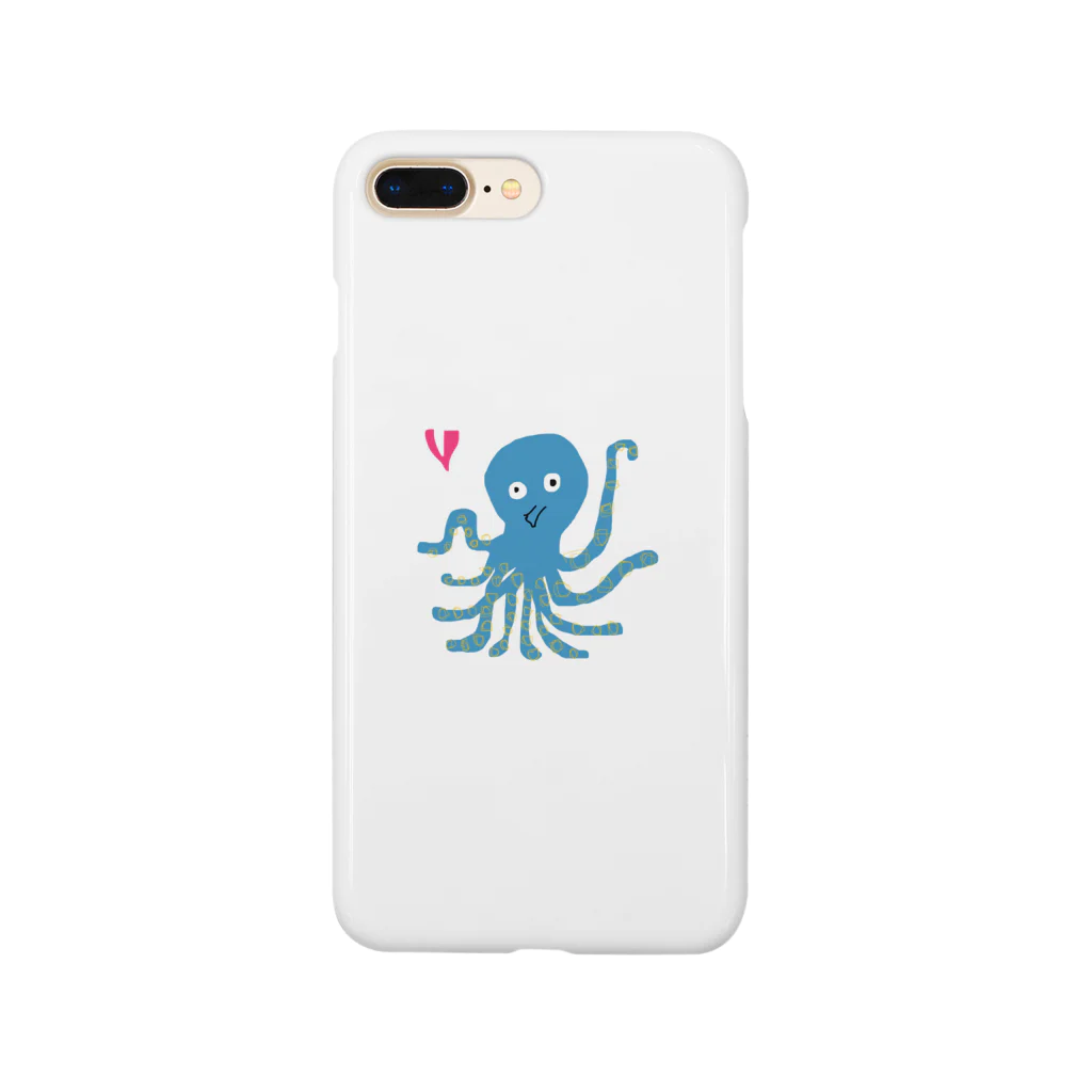 saya_kiyoshiの幸せの青いタコ Smartphone Case