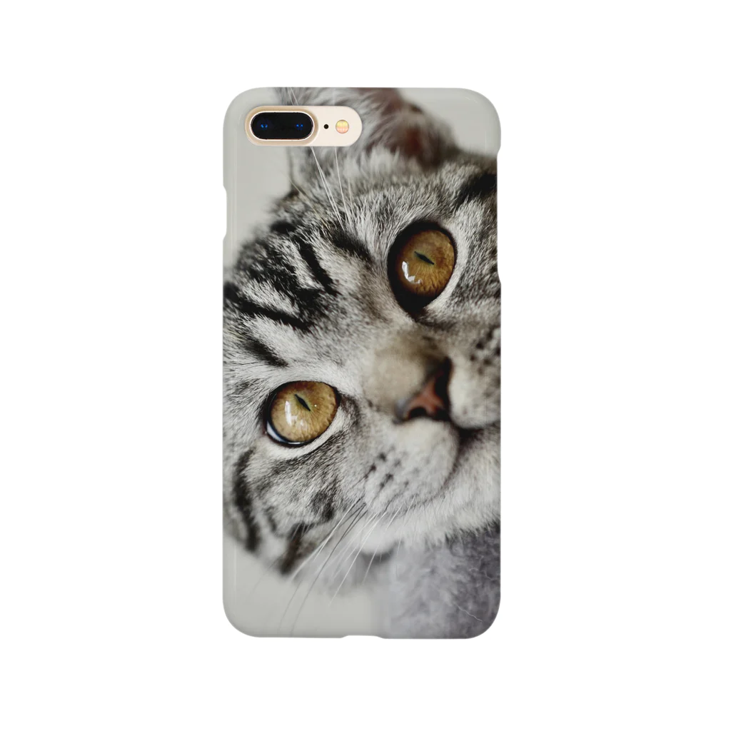 長足マンチカンのつんの猫の笑顔に癒されて Smartphone Case