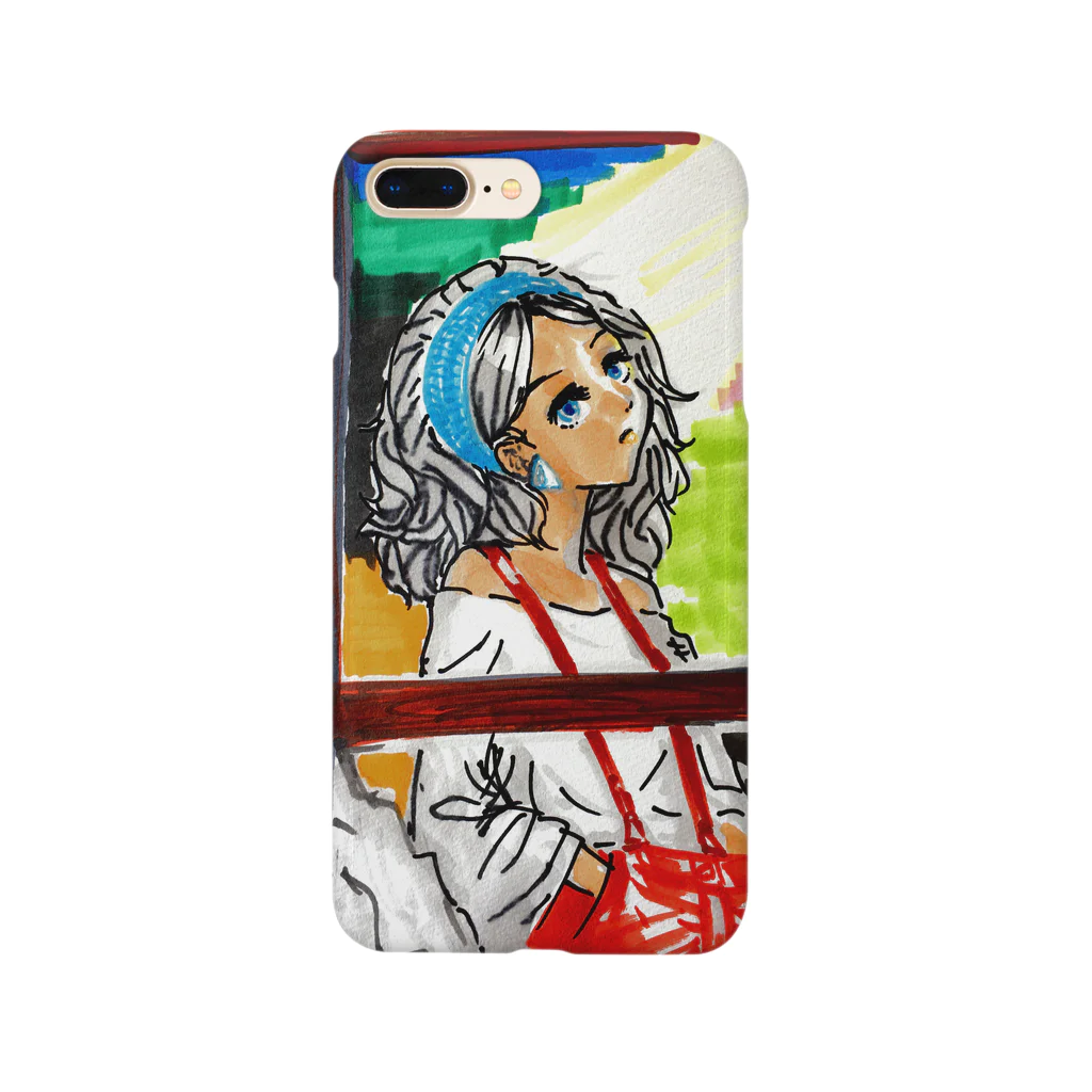 おとぼけ姉さんSHOPのパンクな少女イラスト Smartphone Case