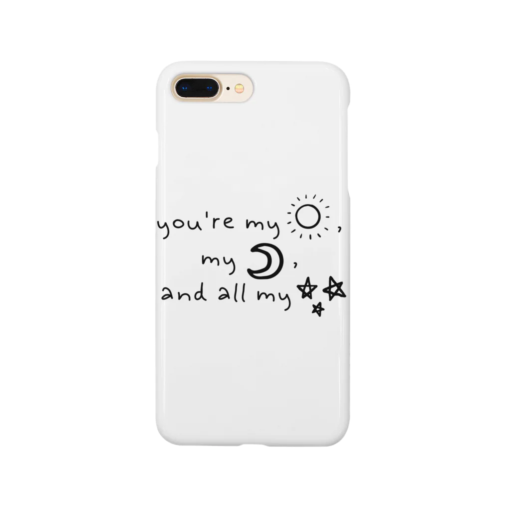 RIRI_designのyou're my sunshine, my moon, and all my stars（黒） Smartphone Case