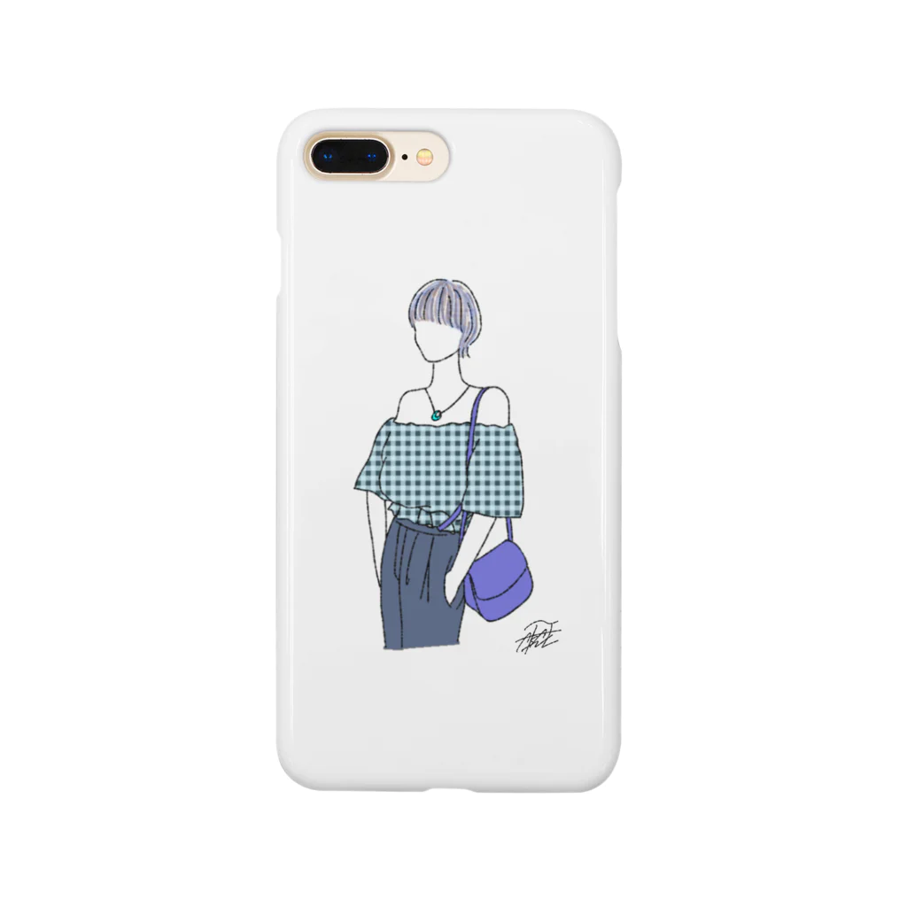 akane-artの夏の青色カラー。 Smartphone Case