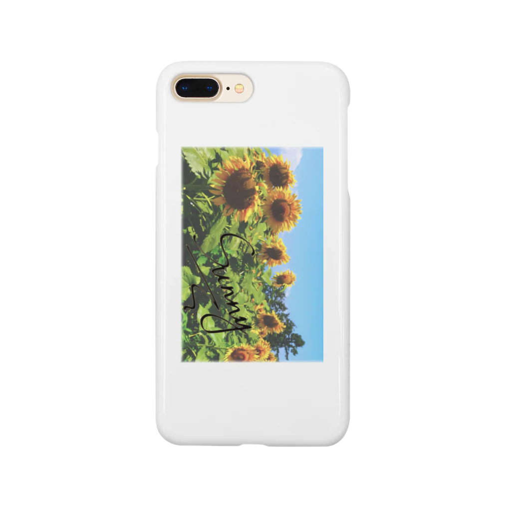 Sunny's shopのSunny's with sunflowers iPhoneケース Smartphone Case