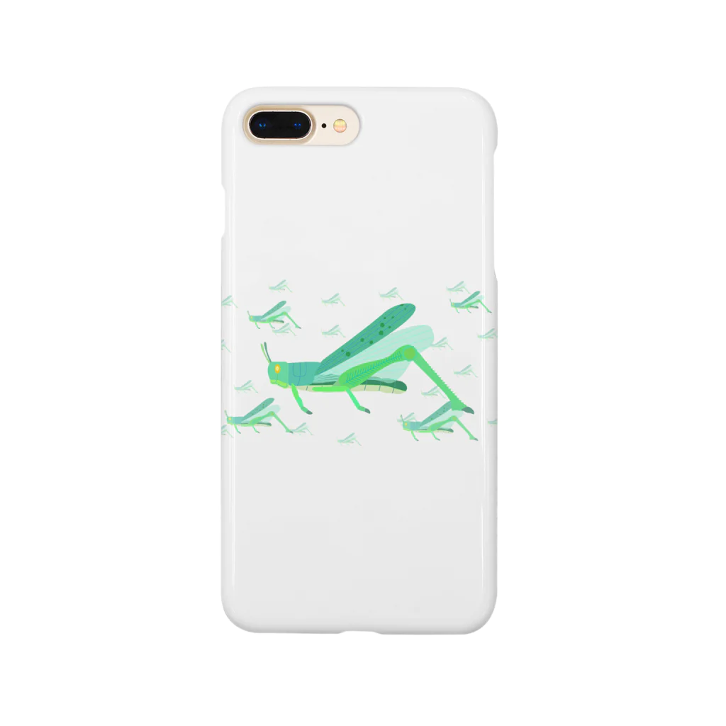 illust_designs_labのサバクトビバッタ 孤独相 群体・蝗害  スマホケース