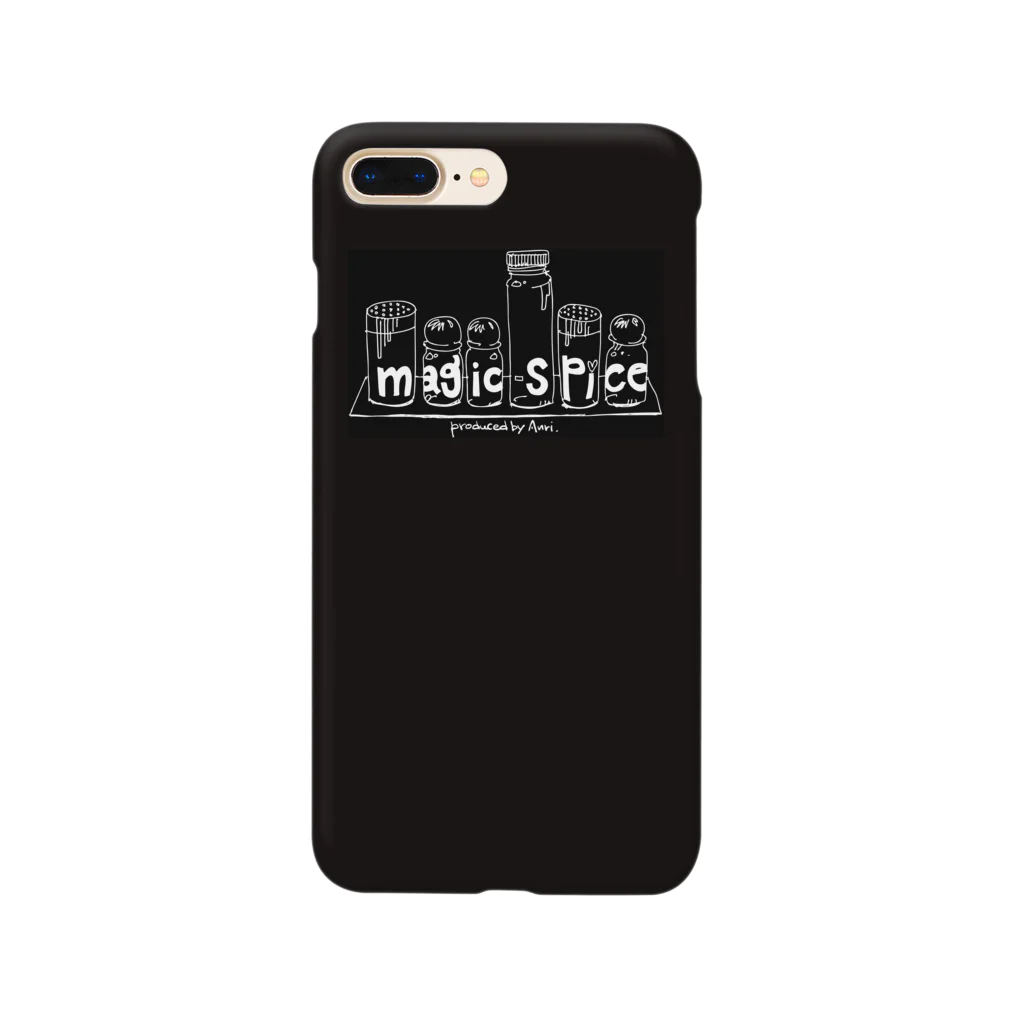 Drums and Cajon　あんりのmagic spice　手帳型スマホケース　Black Smartphone Case