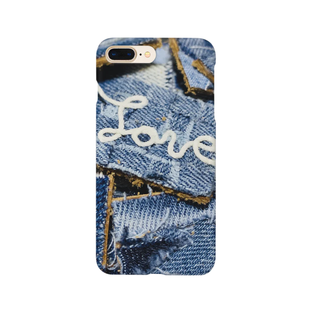 en_madeのデニムメッセージ　LOVE Smartphone Case