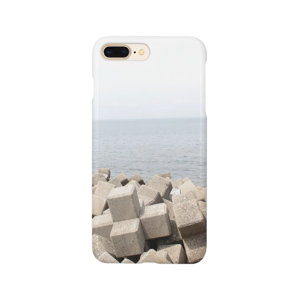 与作のブロックと海 Smartphone Case