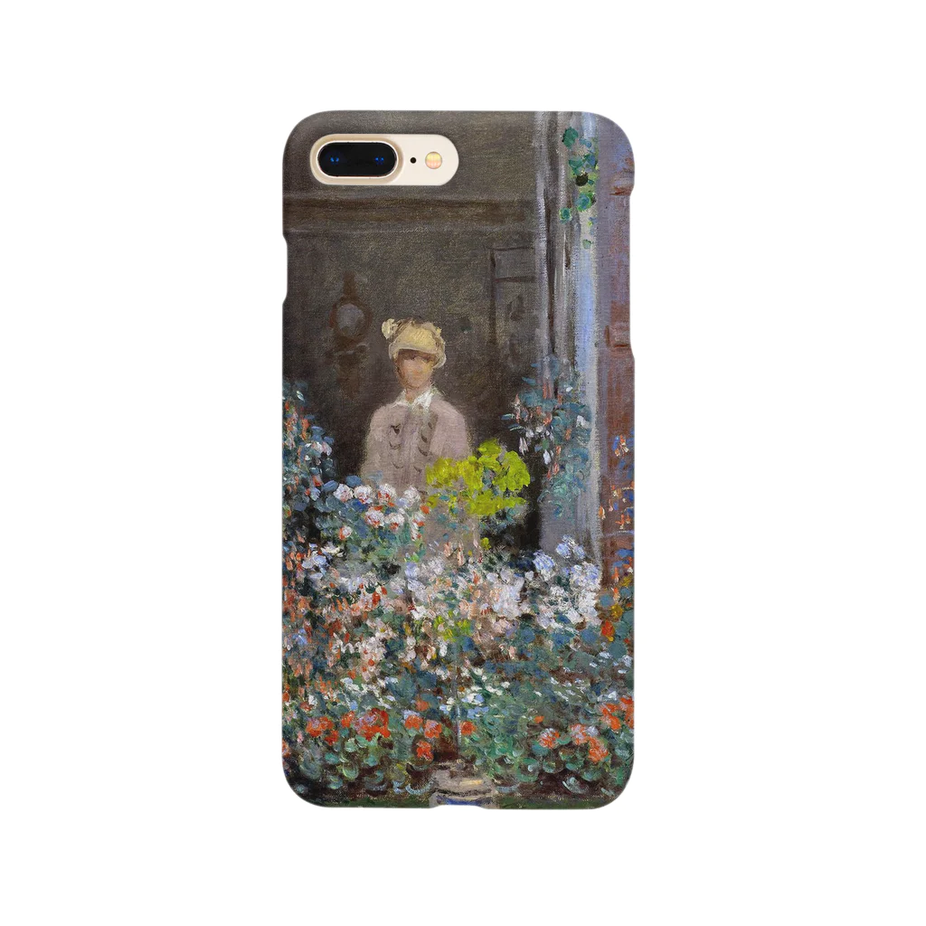 Art Baseのクロード・モネ / 1873/ Camille Monet at the Window, Argentuile / Claude Monet Smartphone Case