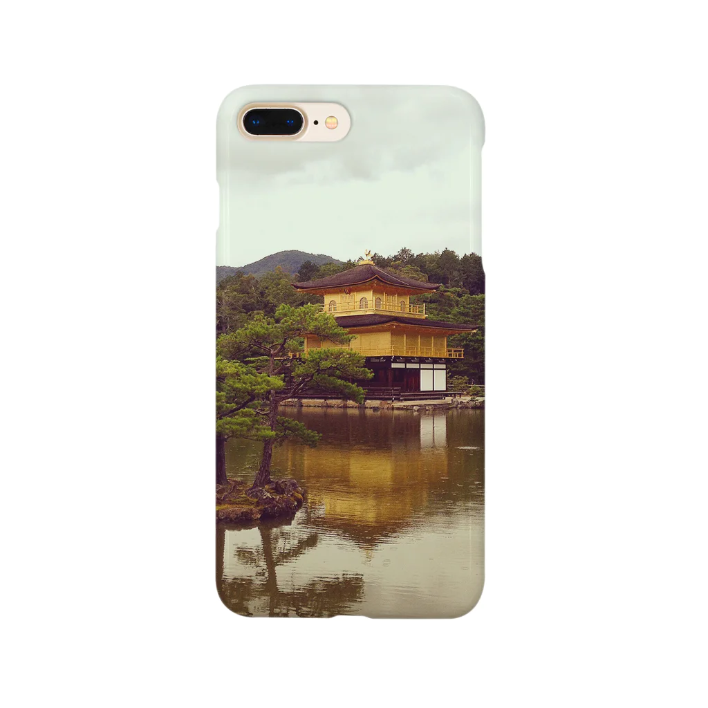 日本風景と自然風景の金閣寺 スマホケース