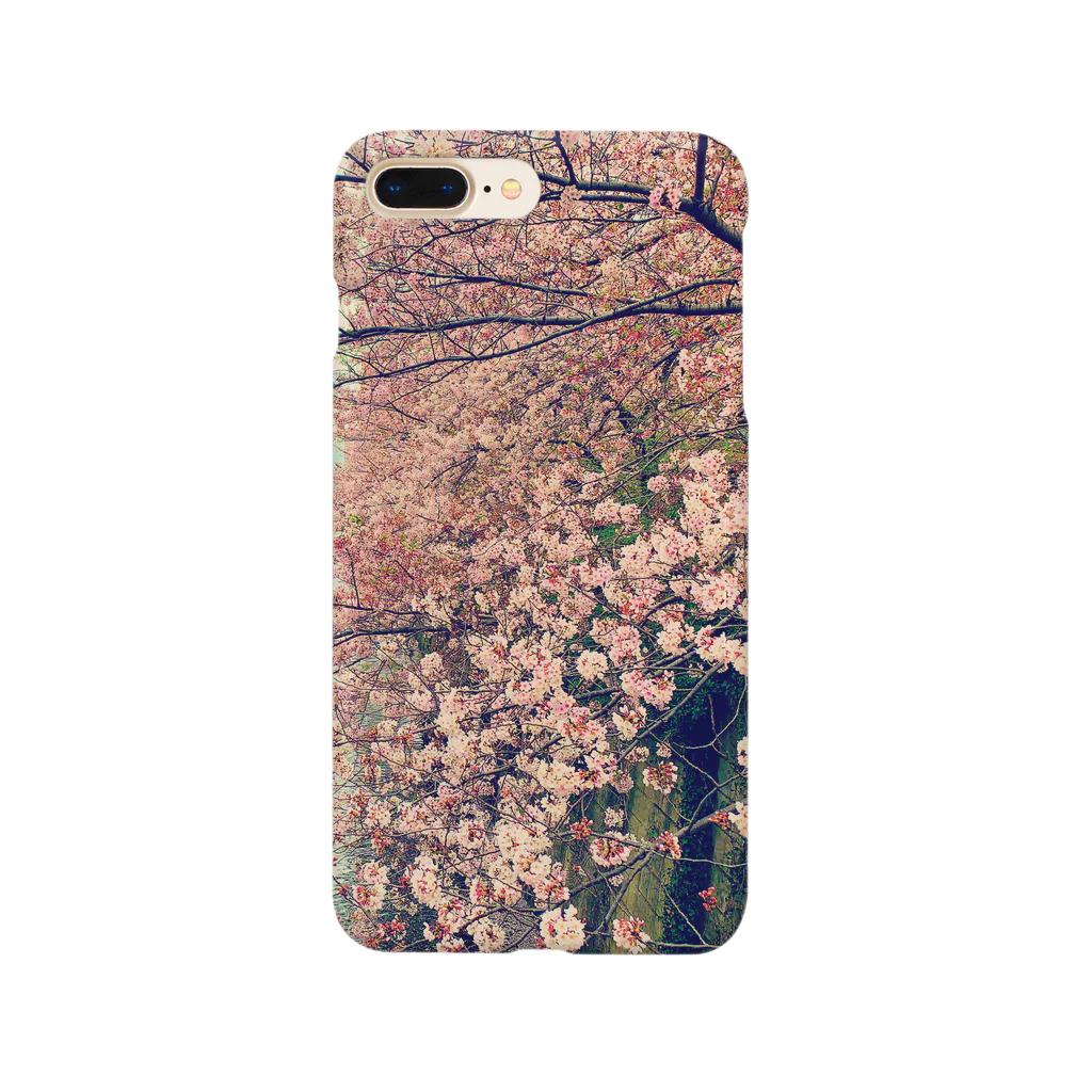 日本風景と自然風景の桜　目黒 Smartphone Case