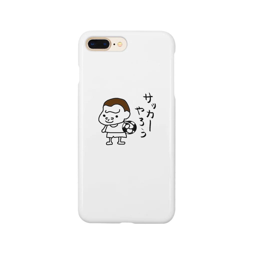 HappyGorillaのハッピーゴリラ　サッカーやろう Smartphone Case