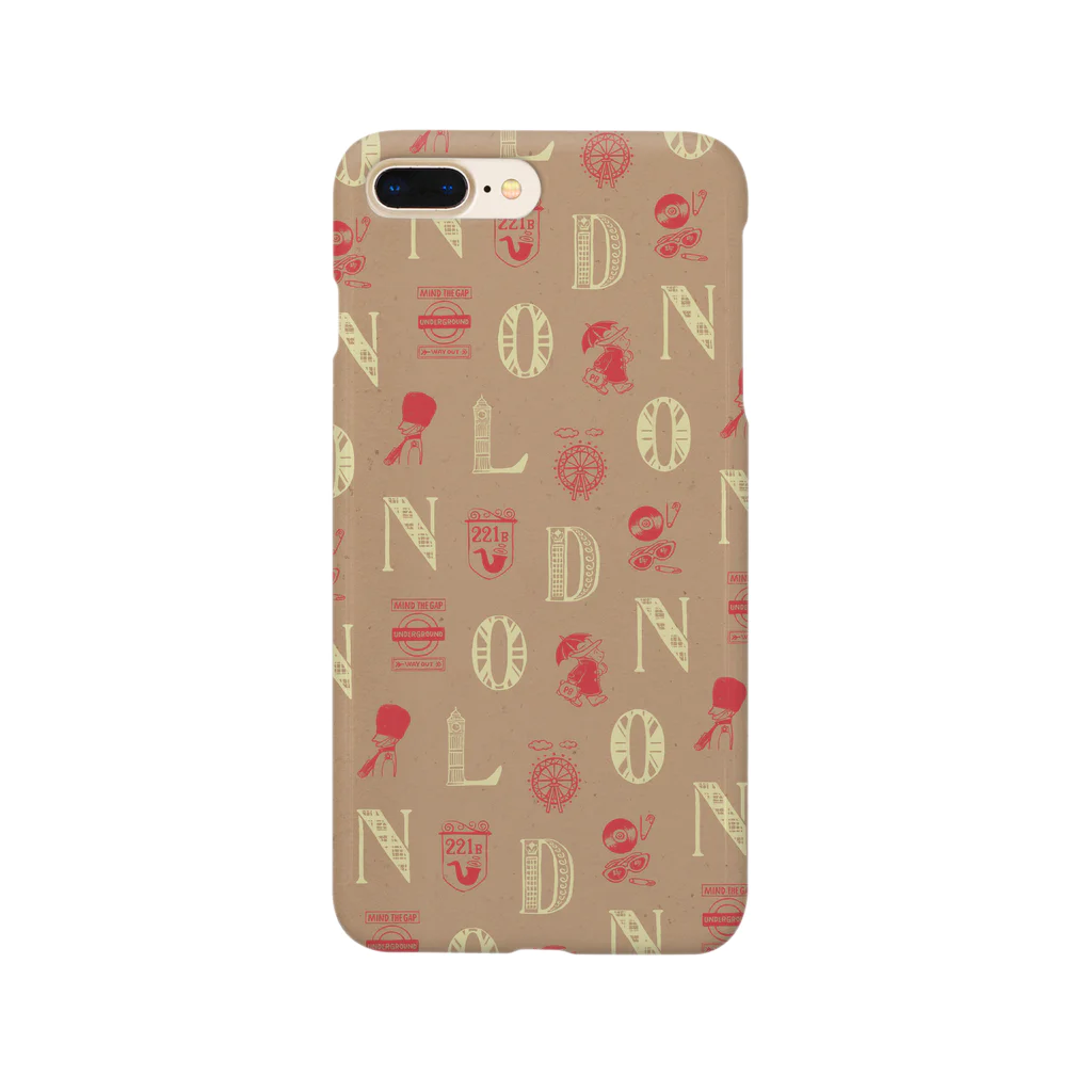 IZANAMI by Akane Yabushitaの🌍 世界のまち 🇬🇧 イギリス・ロンドン (ブラウン) Smartphone Case