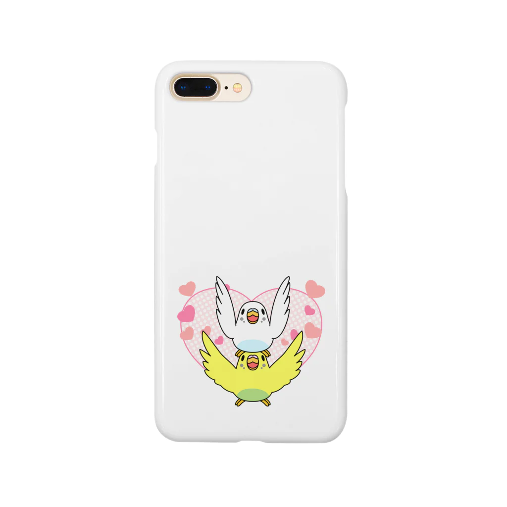 まめるりはことりのラブリーセキセイインコ【まめるりはことり】 Smartphone Case