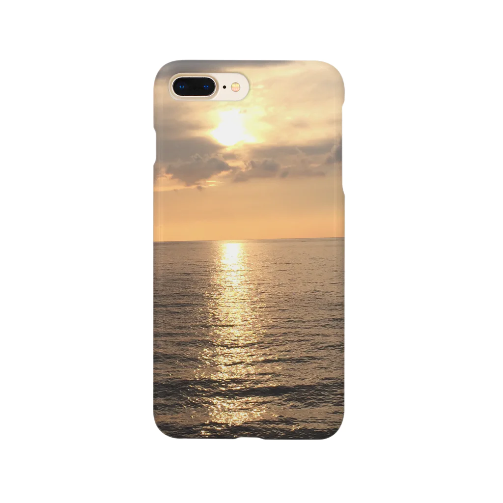 shizenhaの堤防に座って見る夕日 Smartphone Case