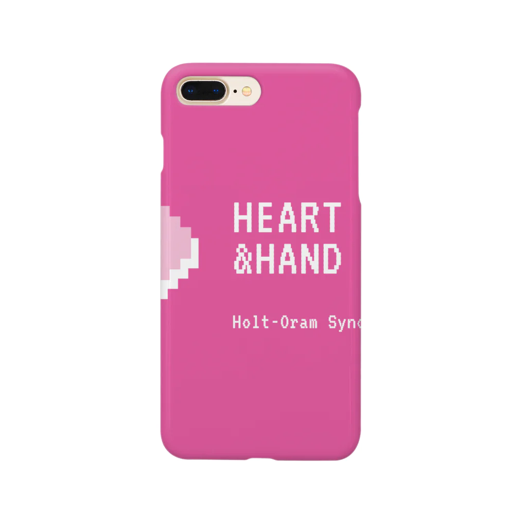 ハート&ハンドのHeart & Hand ピンク Smartphone Case