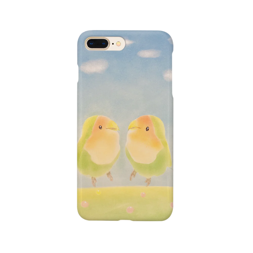 happy pastel yuyuの仲良しコザクラインコ Smartphone Case