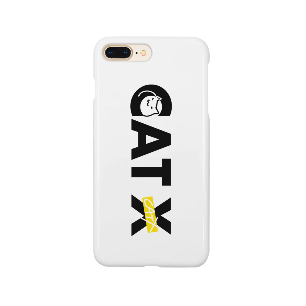 CAT XのCAT Xロゴ WHITE スマホケース