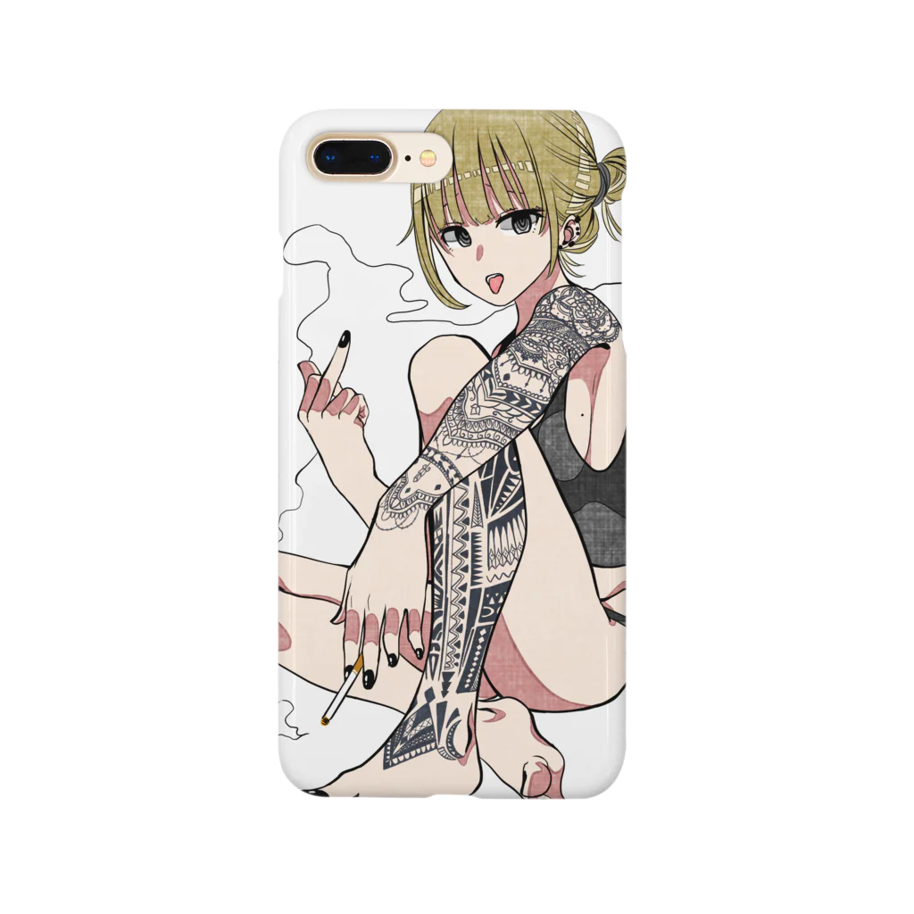 おにぎりまんSUZURI支店のタトゥー姉さん Smartphone Case