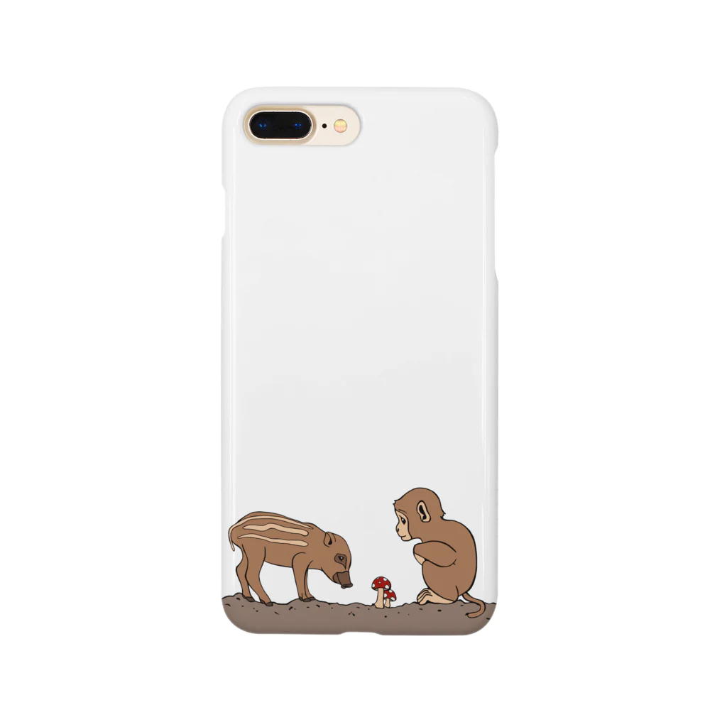 prunelleの小猿と瓜坊ときのこ Smartphone Case