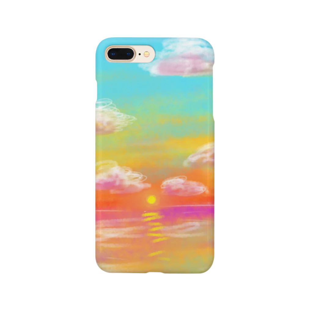 家いぬねこの夕焼け Smartphone Case