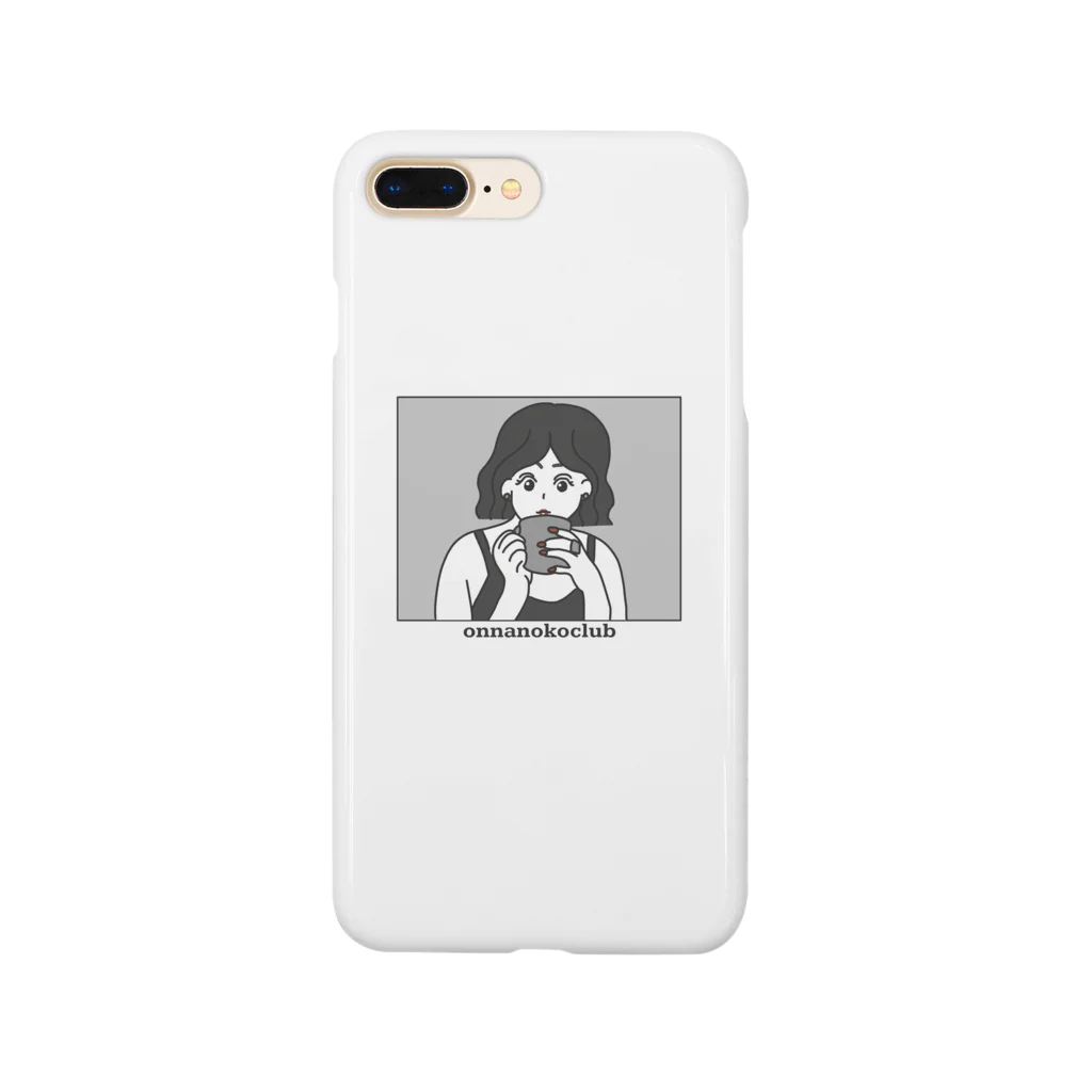 大衆おんなのこClubのふーふーしてるおんなのこモノクロ Smartphone Case