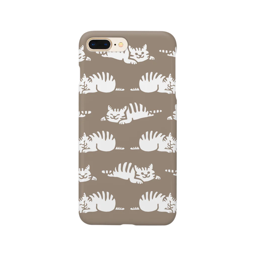 オガタミホのしましまマーチ　茶色 Smartphone Case