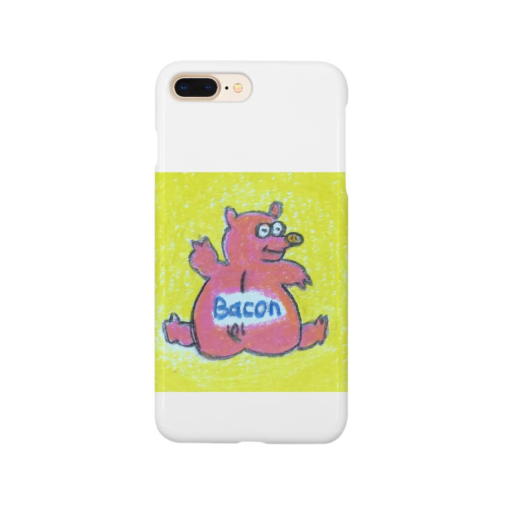 けびんさんアトリエのベーコンpig スマホケース