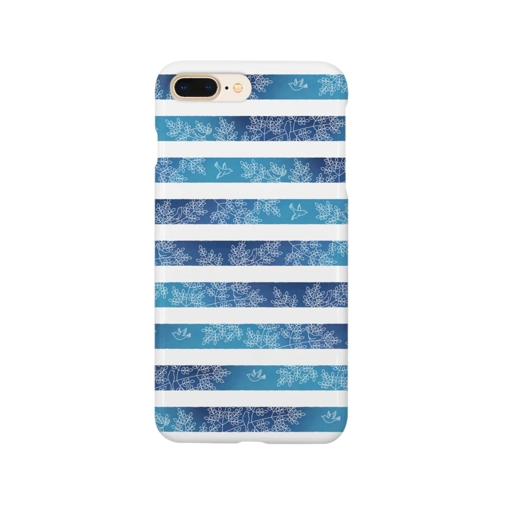 Caoli design shopの縞々の森（クリア） スマホケース