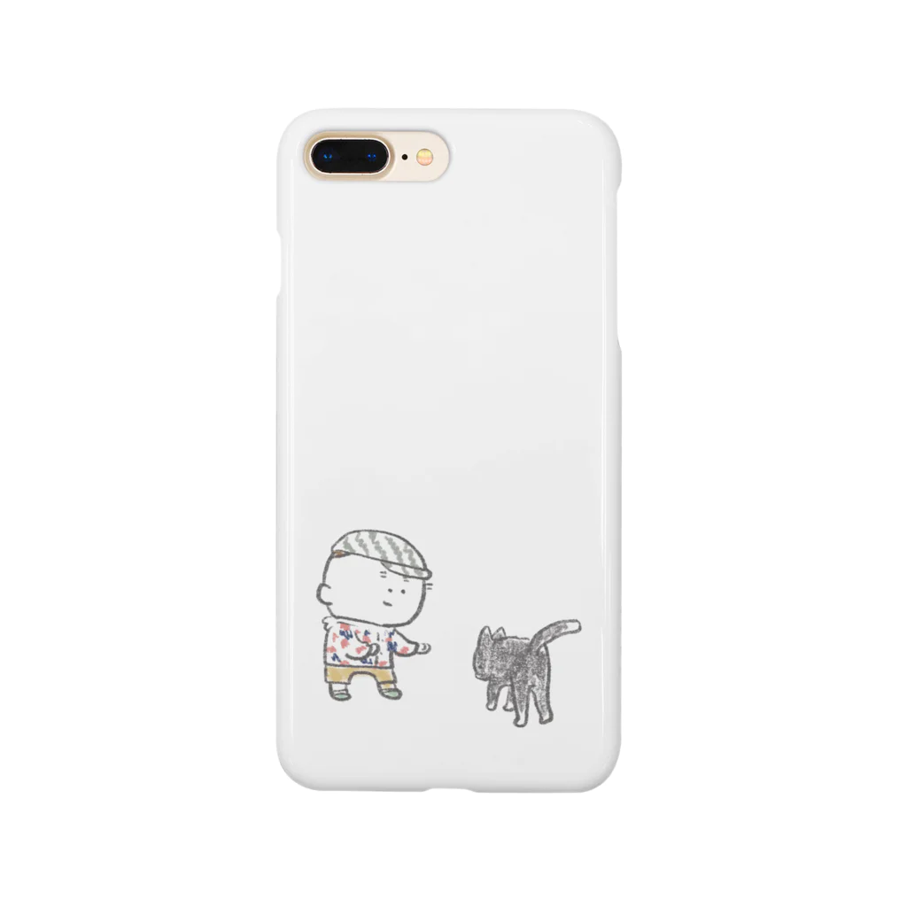 ふっくらボリサットの猫にちょっかいだす夫・サミ太郎 Smartphone Case