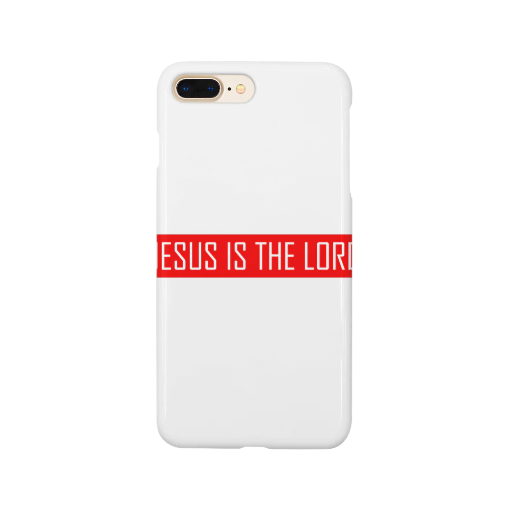 PRAISEのJESUS IS THE LORD （赤） スマホケース