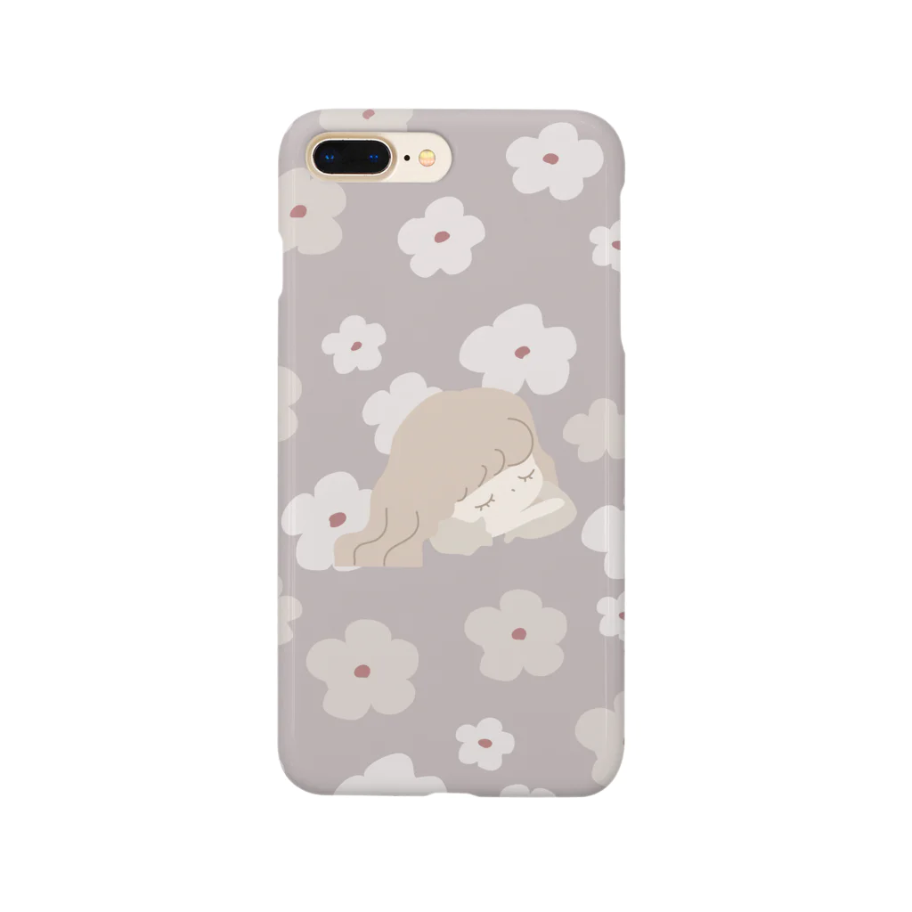 LUPUGI のレトロな紅茶ちゃん　フラワー　淡いピンク Smartphone Case