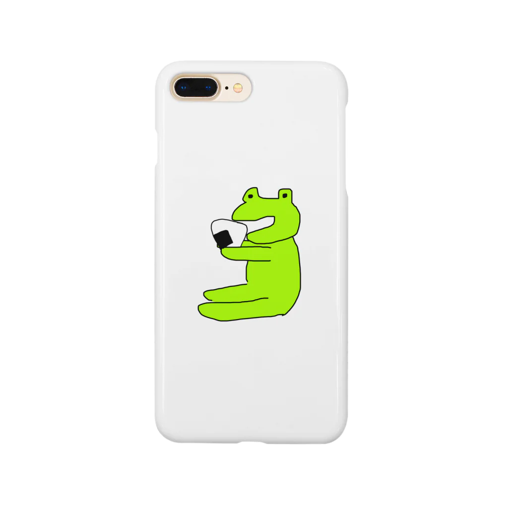 みっのおにぎりを食べるカエル Smartphone Case