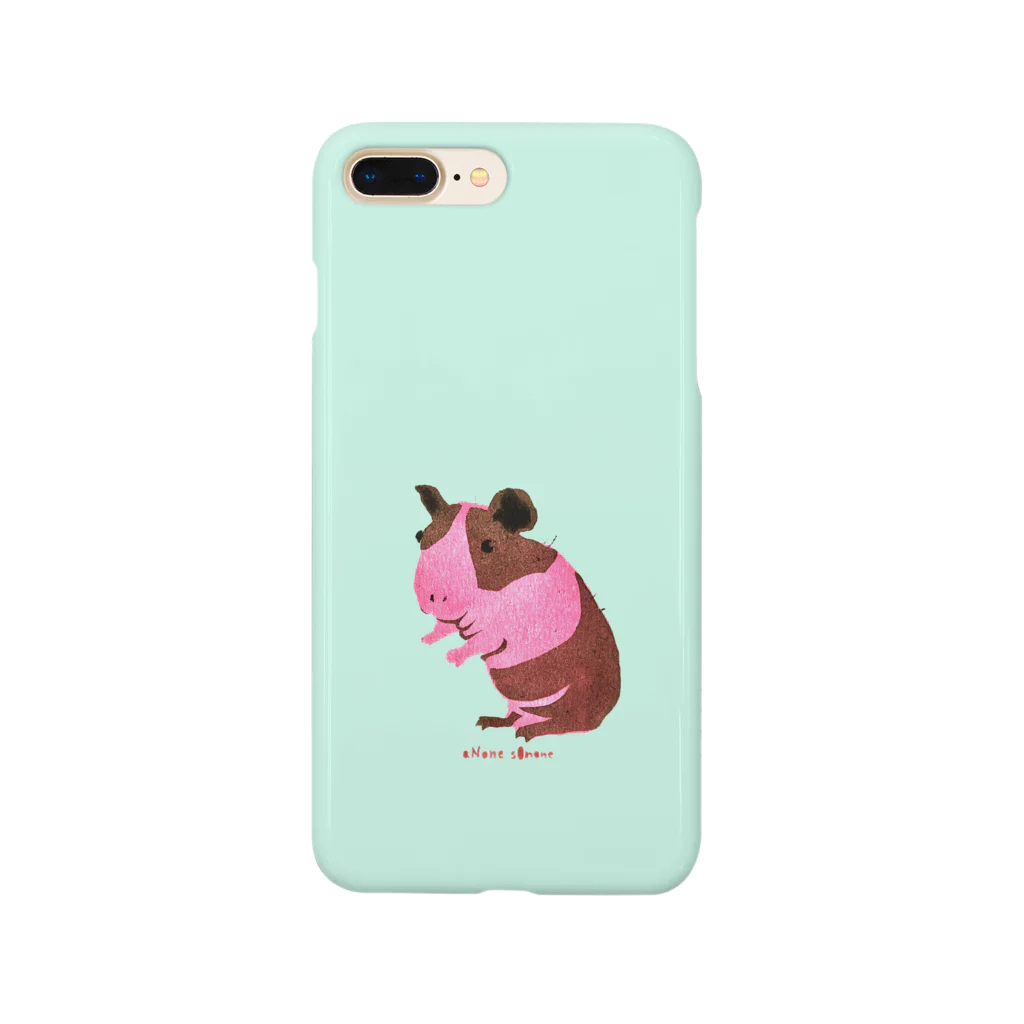 aNone sOnoneのスキニーギニアピッグ　瓶覗　green Smartphone Case