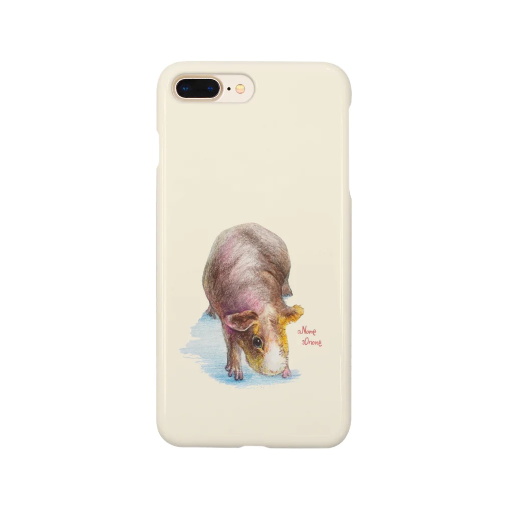 aNone sOnoneのスキニーギニアピッグ　蒸栗色　beige Smartphone Case
