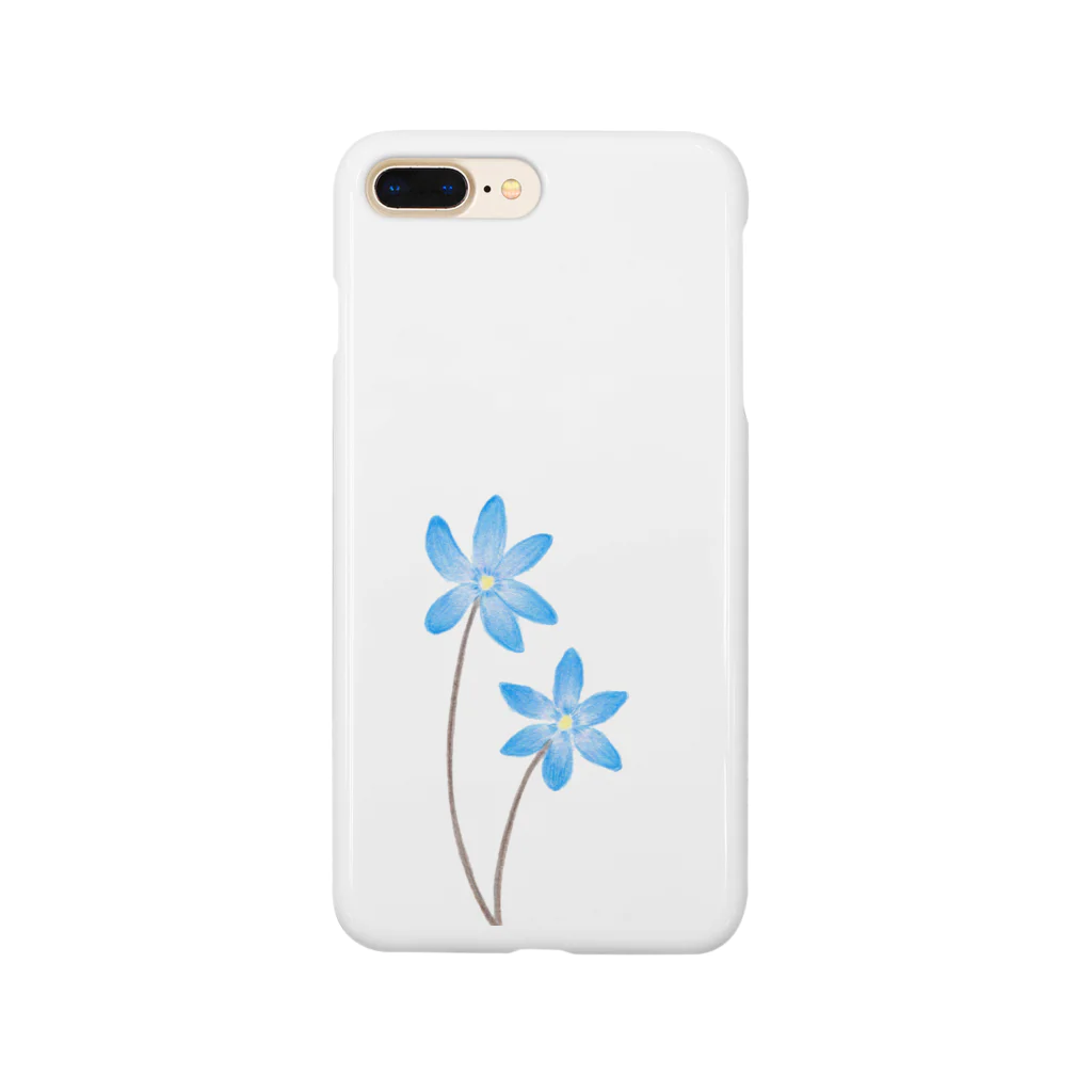 小さな星の庭の青いお花 Smartphone Case