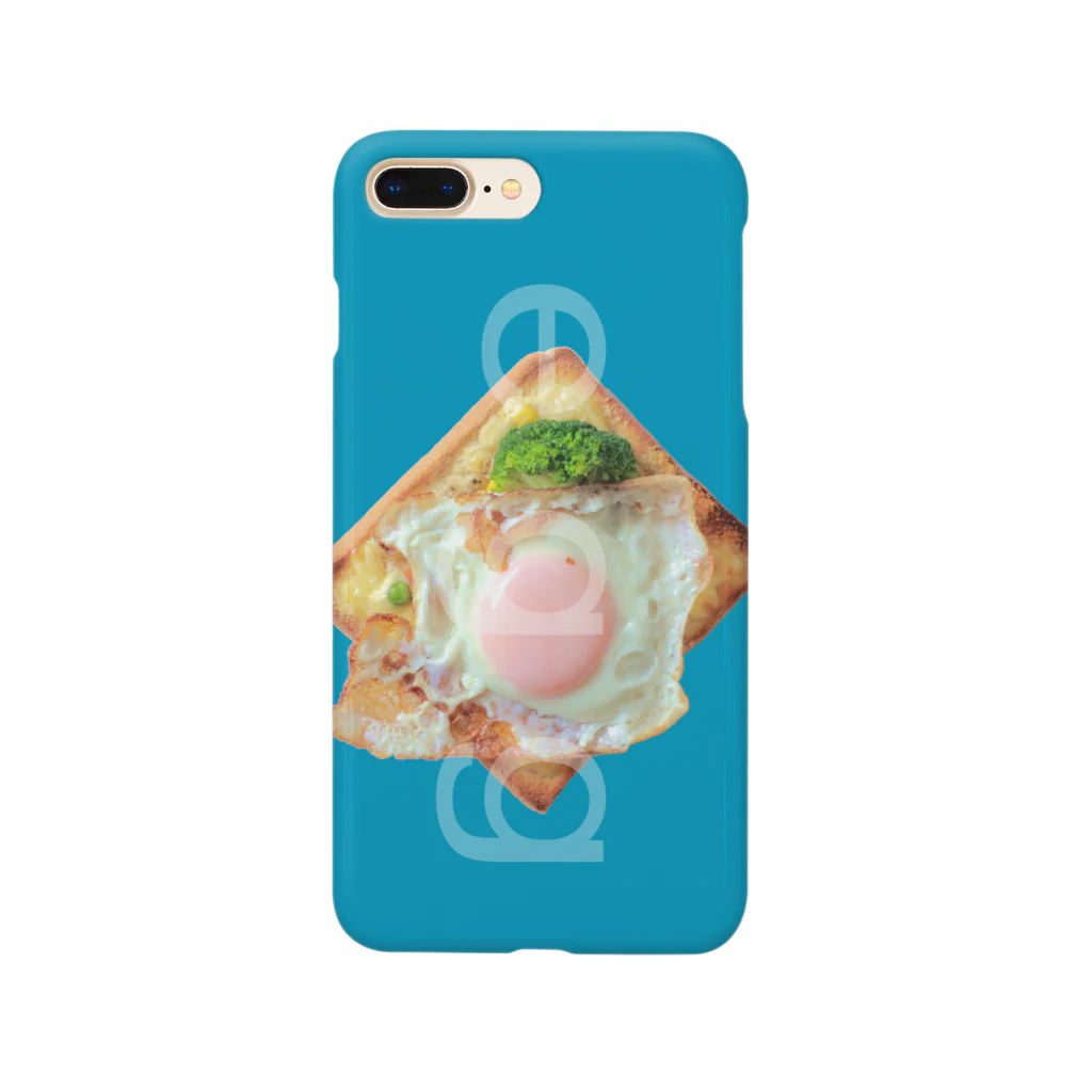 mk-paletのegg toast (sky blue) Smartphone Case