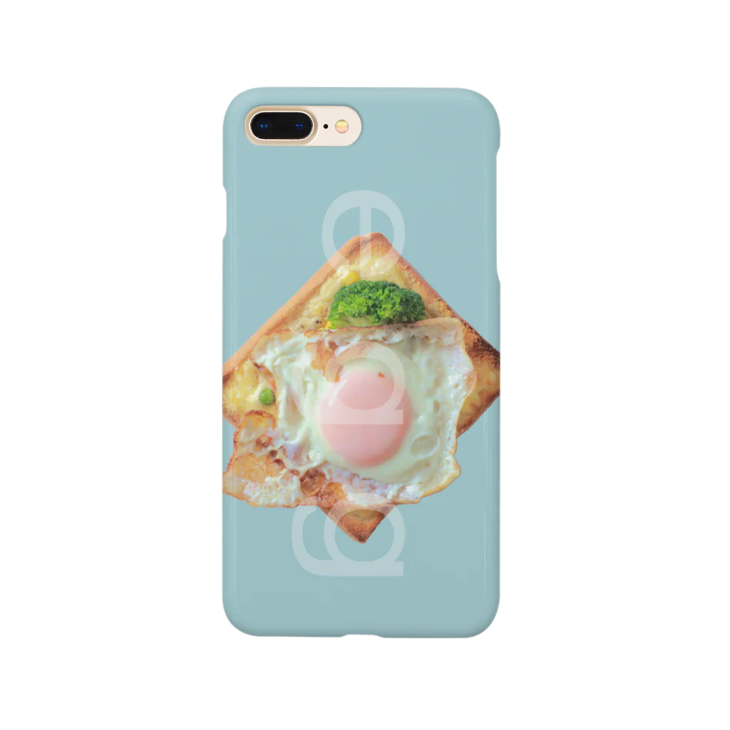 mk-paletのegg toast (grayish blue) スマホケース