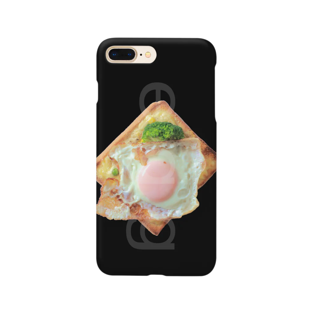 mk-paletのegg toast black スマホケース