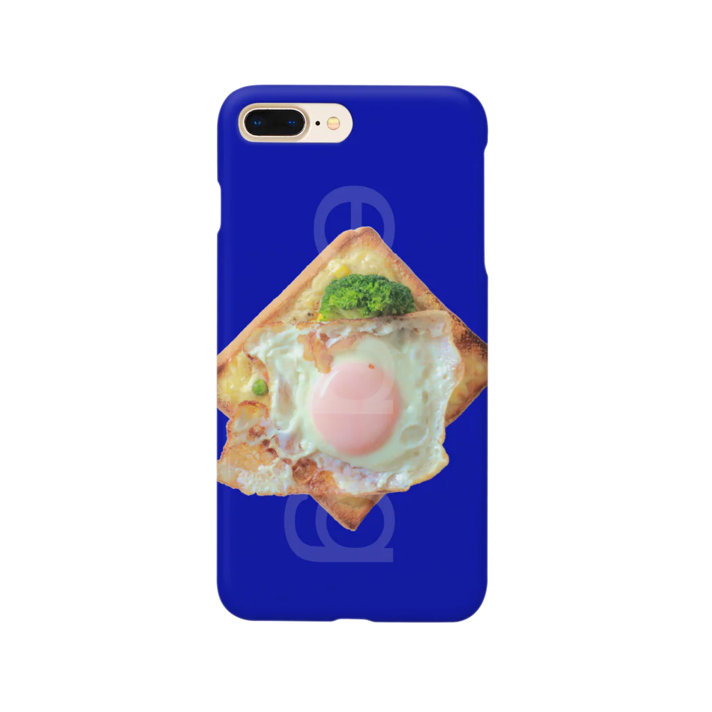 mk-paletのegg toast (royal blue) Smartphone Case
