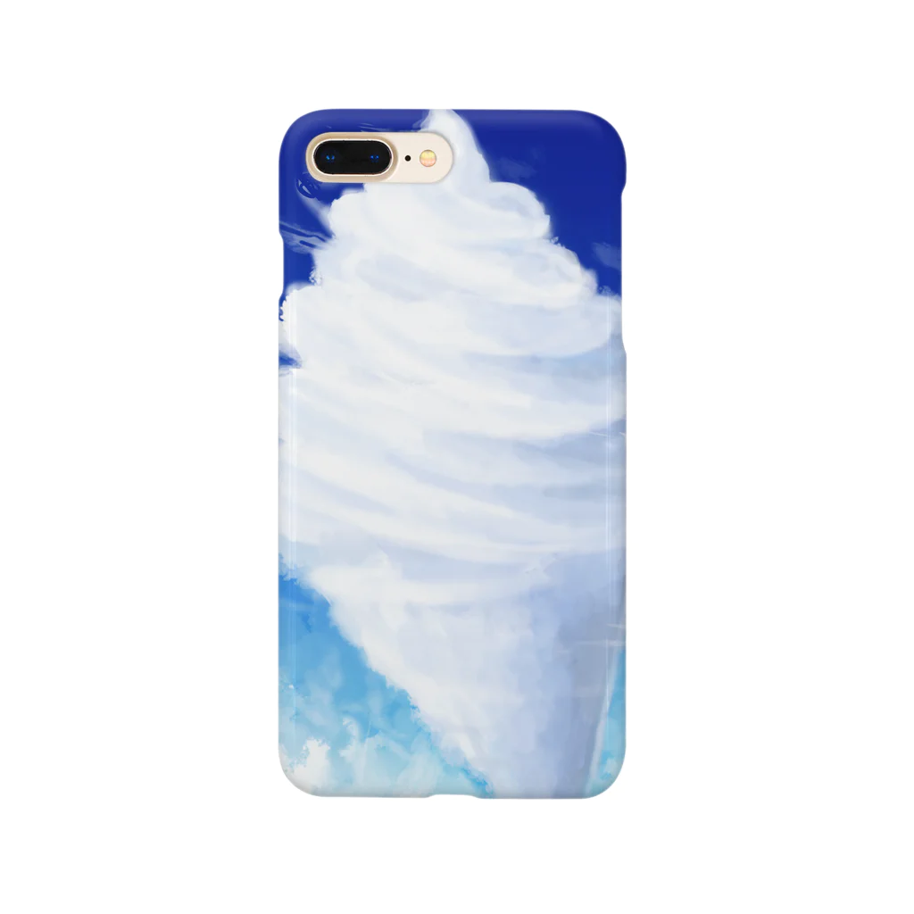 lattelatteのソフトクリームみたいな雲 Smartphone Case