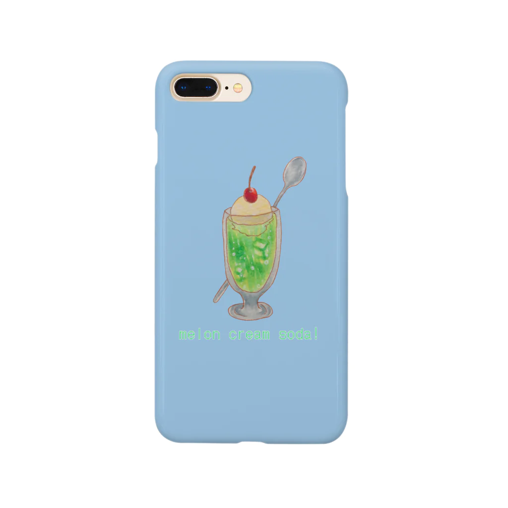 kaotaruのmelon cream soda！ スマホケース 水色 Smartphone Case