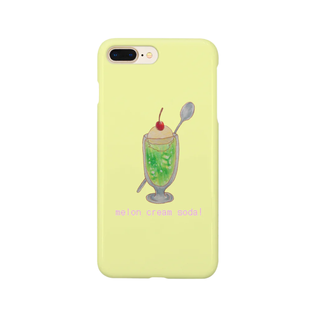 kaotaruのmelon cream soda！ スマホケース 黄色 Smartphone Case