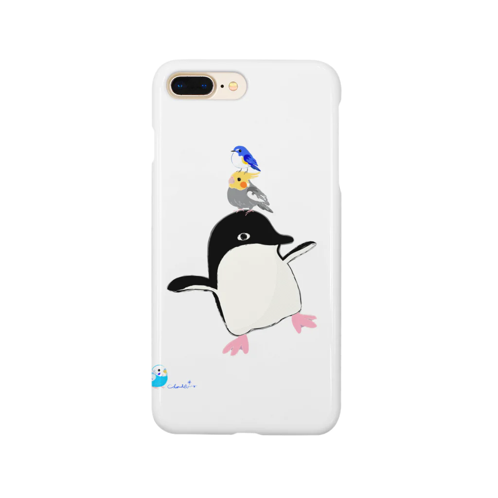 LittleLoroのアデリーペンギンの浮かれ具合 スマホケース