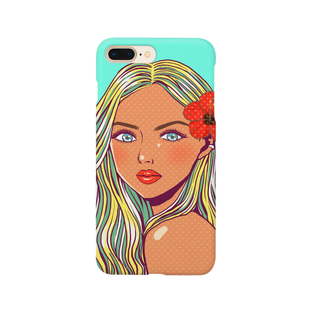 TROPICAL GIRL SHOPのハイビスカスガール Smartphone Case