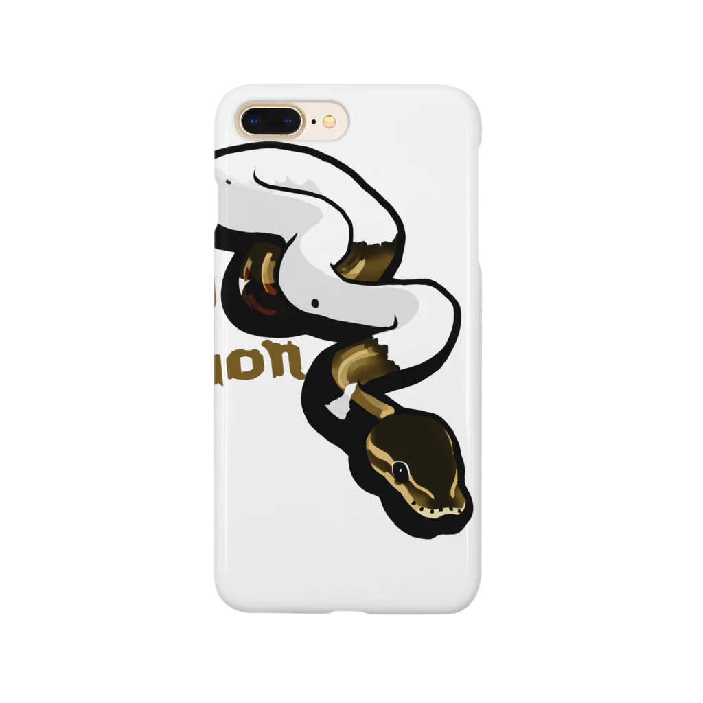 Sumireptiles🐍__爬虫類・生き物グッズのパイボール（ブラックパステル） Smartphone Case