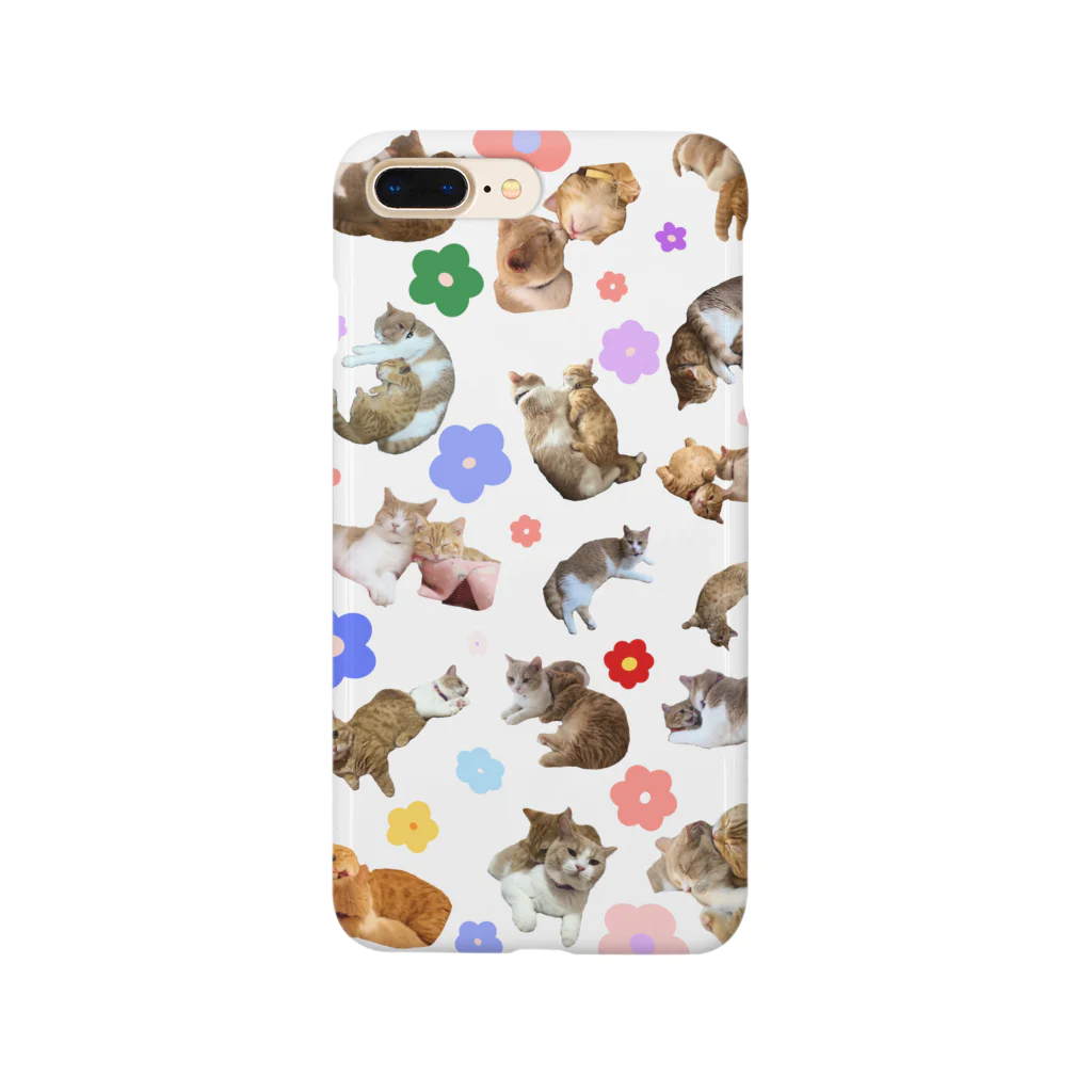 ぷっちょ🐈のちょみぷてぃ×フラワー Smartphone Case