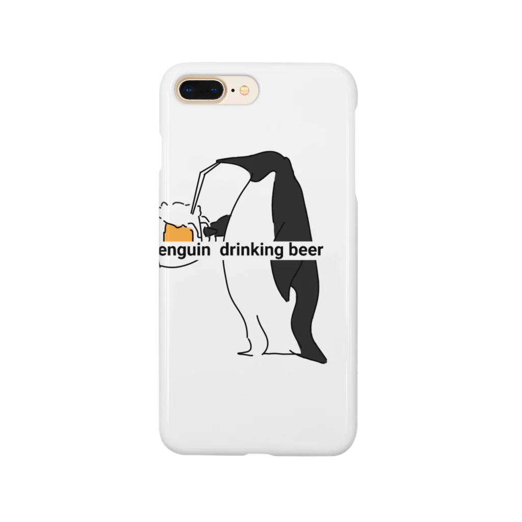 karaagekaraageのpenguin drinking beer Smartphone Case