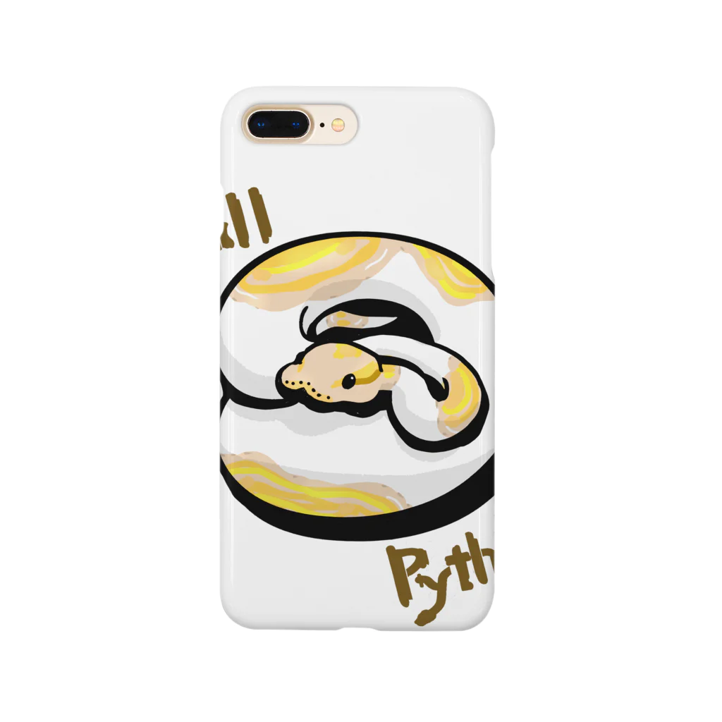 Sumireptiles🐍__爬虫類・生き物グッズのとぐろパイボール（バナナ） Smartphone Case