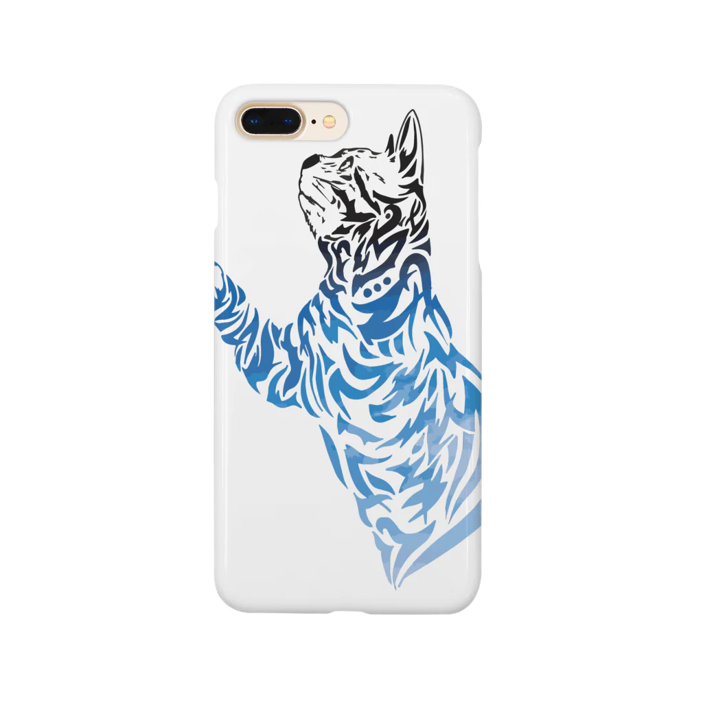 TRAVA design SHOPの猫トライバル×青空 Smartphone Case