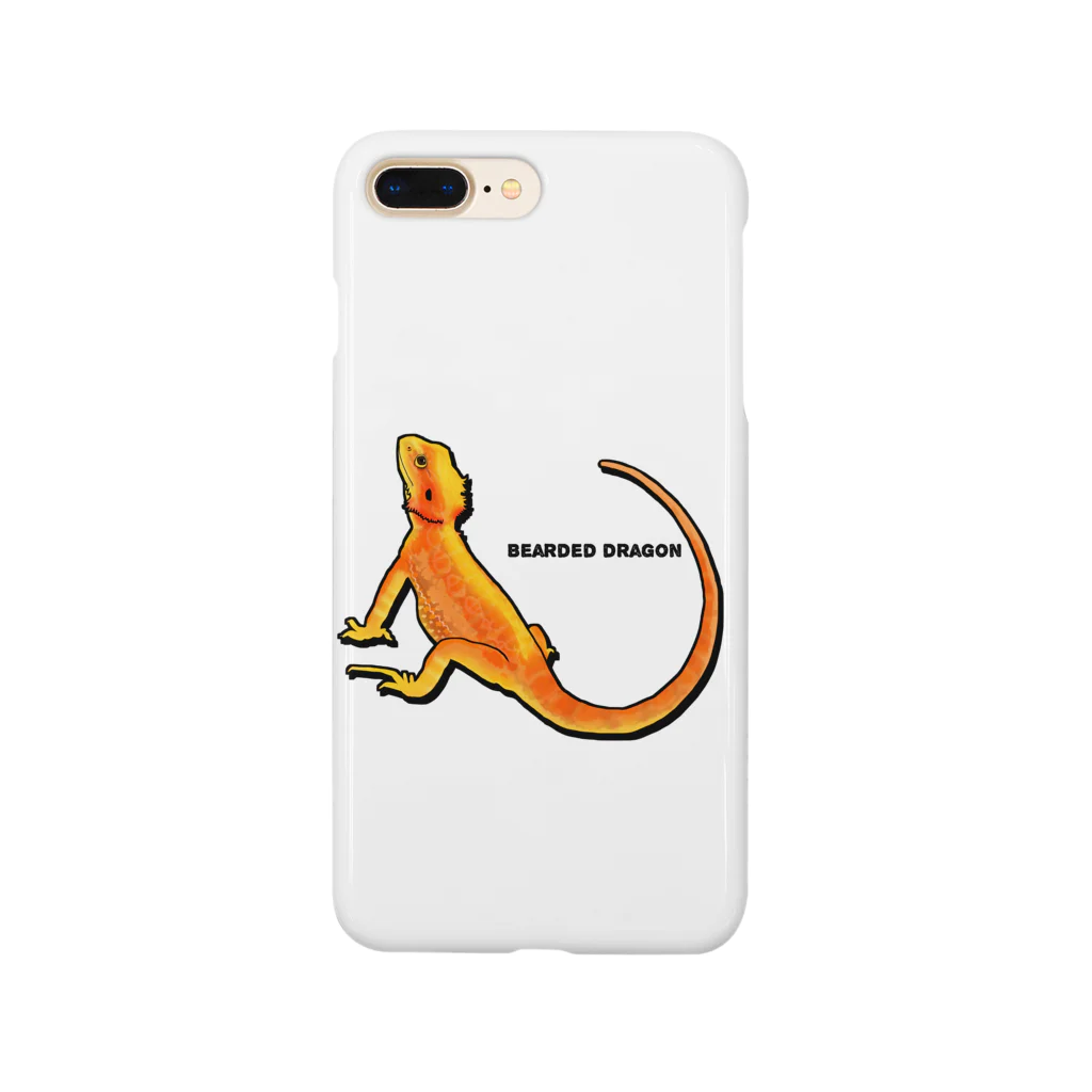 Sumireptiles🐍__爬虫類・生き物グッズのフトアゴ(レッド系) Smartphone Case